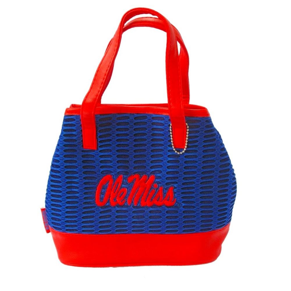 Mississippi Ole Miss Mesh/Leather Purse 10"x3"x8"